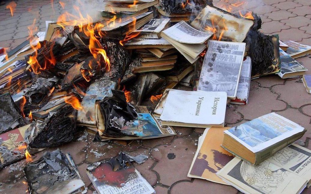 Спалювання українських підручників з історії – це нацизм: посол Британії оприлюднила фото із книжками у багатті